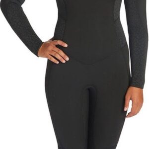 Billabong Synergy 5/4 Mm Dames Wetsuit Met Lange Mouwen Capuchon En Rits Op De Borst Zwart 8 Vrouw