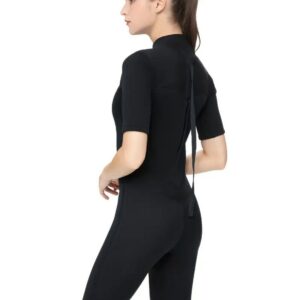 Bovista Wetsuit Dames - Swimsuit - Shorty - Surfpak - Duikpak - Lange Mouw - Zwemsuit - Zwart - XXS
