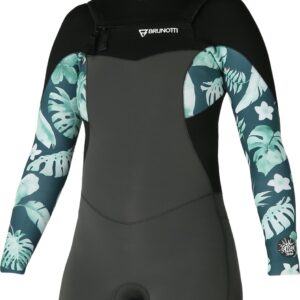Brunotti - Glow Wetsuit Dames - Longesleeve Shorty 3/2mm - Zwart - M