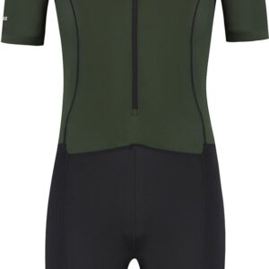 CHIKARAX trisuit - triathlon pak - trisuit korte mouw heren - Katana 1.0 - Zwart-Groen - XL