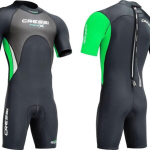 CRESSI MED X MAN SHORTY WETSUIT ZWART/LIMOENGROEN 2.5 MM S/2