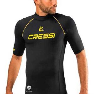 Cressi Spa 2024 Korte Mouw Rash Guard Zwart M Man