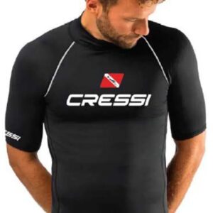 Cressi Spa Diving 2024 Korte Mouw Rash Guard Zwart 3XL Man