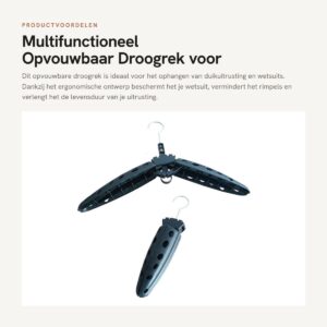 Dailygoods- Duikwetsuithanger Ergonomisch Ontwerp - Opvouwbaar - Sneldrogend - Multifunctioneel - Bescherming - Hoogwaardig Kunststof - Wetsuit Hanger