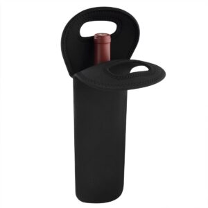 Dailygoods - Geïsoleerde Koeltas - Draagbare Wijnfleshouder - Waterdicht Neopreen - Zwart - Perfect voor Picknicks - Houdt Dranken Koud