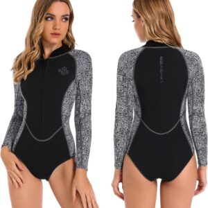 Dames Duikpak - Korte wetsuit - Watersport - Front rits - 2mm dik - Zwart