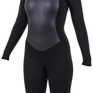 Dames Epic 6/5 6/5/4mm wetsuit met capuchon met Chest Zip Zwart - Dubbele Super Seal hals - Externe sleutelzak met lus