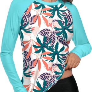 Dames Rashguard - UV Shirt - Watersport Bescherming - Hoge UV Bescherming - UPF 50+ - Gekleurde Mouwen