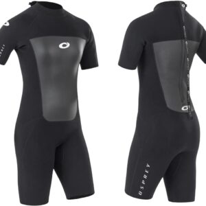 Dames Shorty Wetsuit - Neopreen Pak - Watersporten Zomer - 3/2mm Dikte - Korte Mouwen - Zwart