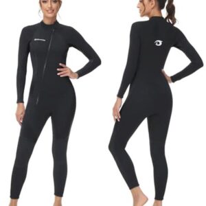 Dames Wetsuit 3/2mm - Volledige Duikpakken voor Surfen en Snorkelen, Zwart XL