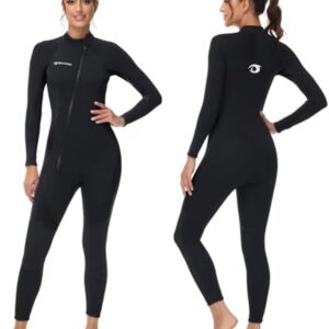 Dames Wetsuit 3/2mm - Volledige Duikpakken voor Surfen en Snorkelen, Zwart XL