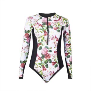 Dames lycra swimsuit | S | green flower