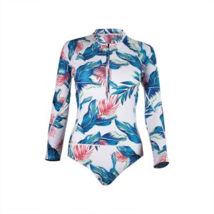 Dames lycra swimsuits S gebloemd