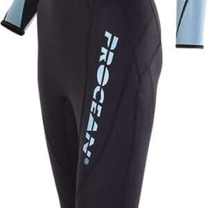 Dames wetsuit 3mm zwart/blauw L
