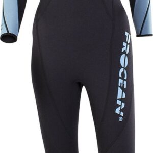 Dames wetsuit 3mm zwart/blauw XL
