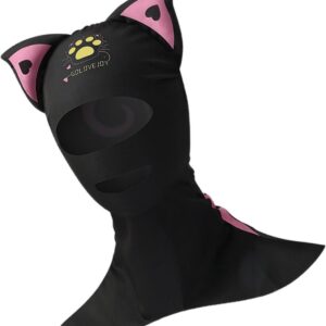 Duikkap Kattenoor - Wetsuit Kap - Onderwater Activiteiten - Ademend Materiaal - 38.5 cm Lengte - Zwart