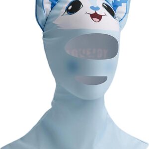 Duikkap Kattenoren - Wetsuit Kap Dames - Onderwater Avontuur - Ademend Polyester Spandex - 38.5cm Lengte - Blauw