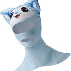 Duikmuts met Kattenoren - Wetsuit Kap Dieren - Onderwater Verkenning - Schattig Kawaii Ontwerp - 19 x 15.9 cm - Blauw