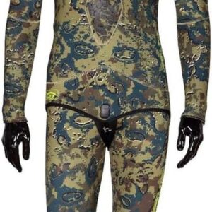 Duikpak Heren - Wetsuit Camouflage - Watersport Bescherming - Open Cel Binnenkant - 7 mm Dikte - Groen