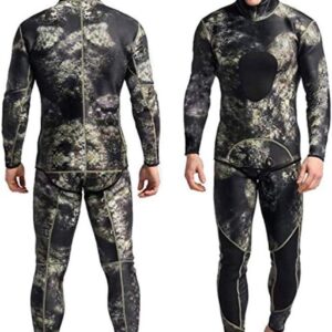 Duikpak Mannen - Wetsuit Speervissen - Watersport Bescherming - Split-tweedelig Ontwerp - 3 mm - Camo
