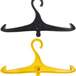 Duikuitrusting Hangers - Duikspullen Organizer - Duikspullen Drogen - DIN/YOKE Regulator Montage - 40.6 x 20.3 cm - Zwart/Geel