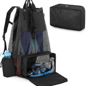 Duikuitrusting Tas - Snorkel Rugzak - Water Sporten - Snel Drogen Mesh - XL 37x37x68.5cm - Zwart