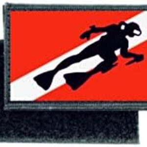 Duikvlag Patch - Opstrijkbare Vlag - Scuba Duiken - Zelfklevend Bevestigingsdeel - 5x8 cm - Blauw