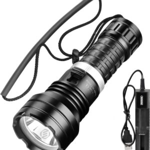 Equivera Duiklamp Oplaadbaar - Waterdicht - Onderwater Zaklamp - Duiklamp