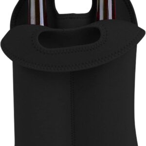 Fles Draagtas - Wijn Tas - Flessen Vervoeren - Schokabsorberend Neopreen - Voor 750-1000ml - Zwart
