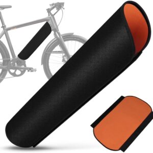 GELLDG Beschermhoes voor e-bike-accu - Geschikt voor in het frame geïntegreerde accu's (omtrek 30-38 cm) - Bestand tegen kou en stof - Verlengt actieradius en levensduur van de accu - Oranje & zwart - 54×38 cm