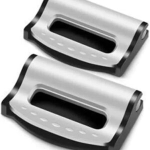 Gordelkussen 2 Stuks - Gordelbeschermer Autogordel - Comfortabel Rijden - Verlicht Druk En Wrijving - Universeel - Zilver