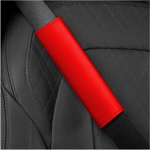 Gordelkussen Auto - Schouderbeschermer Riem - Comfortabel Rijden - Waterdichte Stof - 1 stuk - Rood