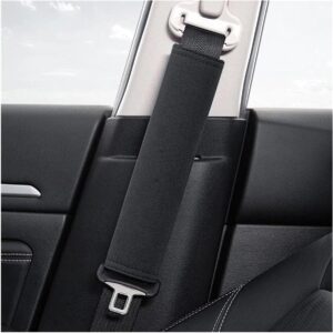 Gordelkussen Auto - Veiligheidsgordelhoes - Comfortabel Rijden - Zachte Demping - 24cm Lengte - Zwart