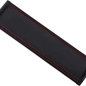 Gordelkussen Leer - Schouderbeschermer - Comfortabel Rijden - Zachte Demping - 24 cm - Zwart
