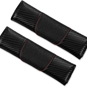 Gordelkussen Set - Veiligheidsgordelhoezen - Comfortabel Rijden - Ademend Materiaal - 2 Stuks - Zwart