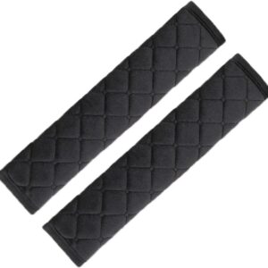 Gordelkussens Auto - Veiligheidsgordel Pads - Comfortabel Rijden - Zachte Schouderbescherming - 2 Stuks - Zwart