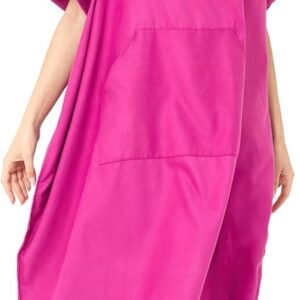 Grote Badhanddoeken - 110 x 90 cm - Poncho voor Volwassenen - Surfing voor Vrouwen en Mannen - Microvezel Strandjas met Kap en Zak voor Zwemmen en Reizen - Sneldrogend - Paarse Kleur