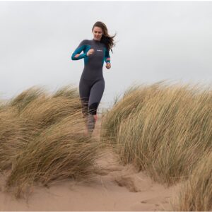 Gul Dames Response 3/2mm Gbs Rug Ritssluiting Wetsuit - Grey