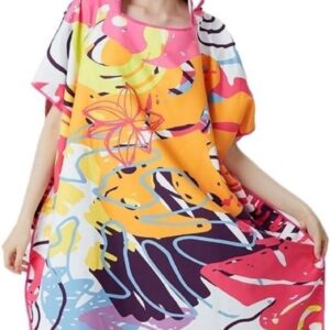 Handdoek Poncho Volwassenen - Strandponcho Surfponcho - Privé Omkleden - Sneldrogend Microvezel - Één Maat - Oranje