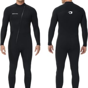 Heren 3/2mm Neopreen Wetsuit Volledige Lengte - Thermisch Duikpak met Voorrits voor Duiken, Surfen en Snorkelen
