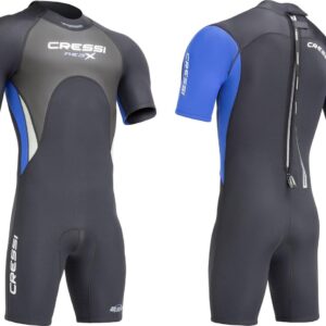 Heren Shorty Wetsuit - Neopreen Pak - Watersport Comfort - 2.5mm Dubbel Gevoerd - Verstelbare Kraag