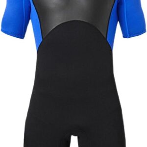 Heren Wetsuit - Duikpak Kort - Watersport Bescherming - 2 Mm Neopreen - UPF50+ - Blauw