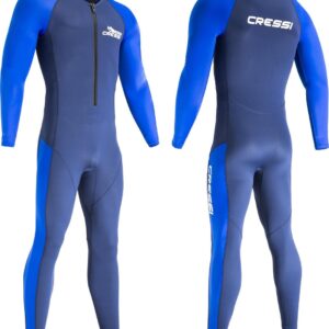 Heren Wetsuit - Eendelig Pak - Watersport Bescherming - Flexibel Neopreen Elastaan - 2mm Dikte - Blauw Lichtblauw