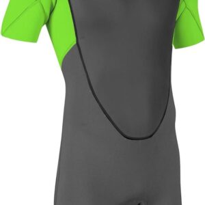 Heren Wetsuit - Watersport Kleding - Bescherming tegen de kou - Windbestendige borst - 2 mm dikte - Grafiet/Dagglow