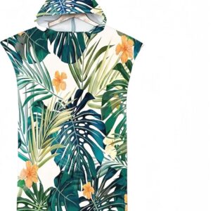 Hooded Strandlaken en Veranderende Handdoek Poncho voor Volwassenen - Perfect voor Strand en Zwemmen