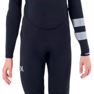 Hurley Advant 3/2 Mm Lange Mouwen Neopreen Wetsuit Met Borst Rits Zwart 11-12 Years Jongens