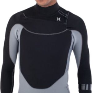 Hurley Advant 3/2 Mm Wetsuit Met Lange Mouwen En Ritssluiting Aan De Voorkant Grijs L Man
