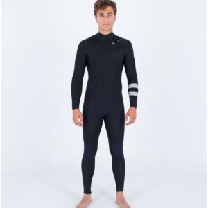 Hurley Advant 3/2 Mm Wetsuit Met Lange Mouwen En Ritssluiting Aan De Voorkant Zwart S Man