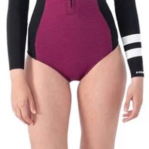 Hurley Advant Texture 2/2 Mm Dames Rash Guard Met Lange Mouwen Rood 10 Vrouw