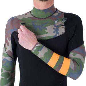 Hurley Heren Plus Printed 3/2mm Borst Ritssluiting Wetsuit
